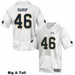 Notre Dame Fighting Irish Men's Axel Raarup #46 White Under Armour Authentic Stitched Big & Tall College NCAA Football Jersey OPI3099BR
